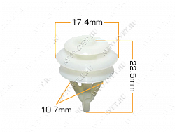 Клипса пластм. крепежная Т-3041 (1048) (уп.25шт)