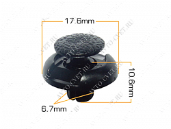 Клипса пластм. крепежная Т-1016 (505)  (уп.25шт)