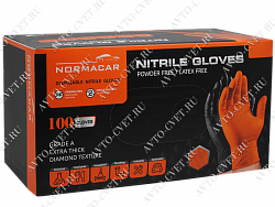 Перчатки нитриловые повышенной плотности (упак. 100 шт) ЧЕРНЫЙ NORMACAR