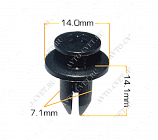 картинка Клипса пластм. крепежная Т-0033 (1047)  (уп.25шт)