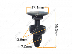 Клипса пластм. крепежная Т-1022 (1018)  (уп.25шт)