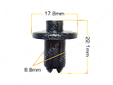 картинка Клипса пластм. крепежная Т-1045 (KJ-355) (уп.25шт)