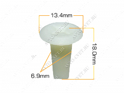 Клипса пластм. крепежная Т-2024 (708) (уп.25шт)