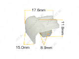 картинка Клипса пластм. крепежная Т-4019 (504) (уп.25шт)