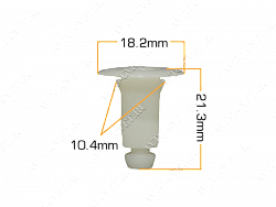 Клипса пластм. крепежная Т-2001 (387) (уп.25шт)