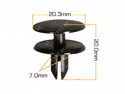 Клипса пластм. крепежная Т-1027 (356)  (уп.25шт)