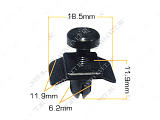 картинка Клипса пластм. крепежная Т-0017 (687)  (уп.25шт)