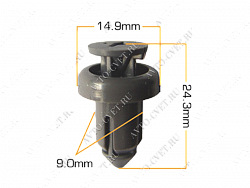 Клипса пластм. крепежная Т-1018 (309)  (уп.25шт)
