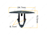 картинка Клипса пластм. крепежная Т-3027 (326) (уп.25шт)
