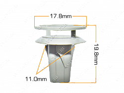 Клипса пластм. крепежная Т-2054 (360) (уп.25шт)