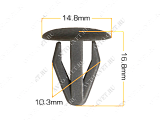 картинка Клипса пластм. крепежная Т-3039 (302) (уп.25шт)
