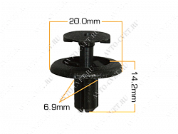 Клипса пластм. крепежная Т-1069 (1678) (уп.25шт)