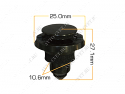 Клипса пластм. крепежная Т-1073 (1970) (уп.25шт)