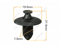 Клипса пластм. крепежная Т-1037 (2206)  (уп.25шт)