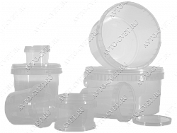 Ведро с крышкой прозрачное