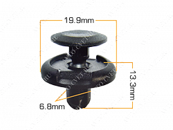 Клипса пластм. крепежная Т-1013 (346)  (уп.25шт)