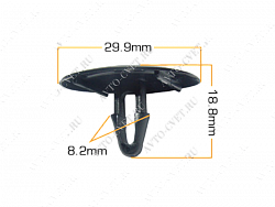 Клипса пластм. крепежная Т-3047 (512) (уп.25шт)