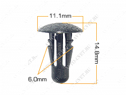 Клипса пластм. крепежная Т-3020 (693)  (уп.25шт)