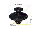 картинка Клипса пластм. крепежная Т-0011 (491)  (уп.25шт)