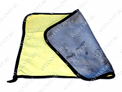 Салфетка из микрофибры 30см*40см желто-серая Fiberhan