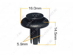 Клипса пластм. крепежная Т-1038 (1046)  (уп 25шт)