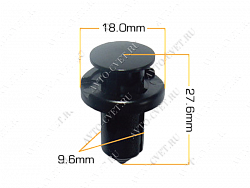 Клипса пластм. крепежная Т-1004 (KJ-685/KJ-1151) (уп.25шт)