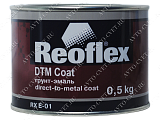 картинка Грунт-эмаль акриловая 1К черная матовая 0,5кг "Reoflex" 