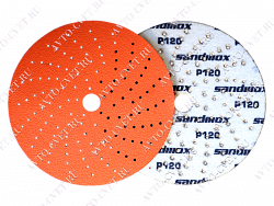 Диск на бумажной основе ORANGE CERAMIC, керамика 150мм, липучка Multi holes 518 SANDWOX
