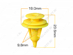 Клипса пластм. крепежная Т-3014 (513) (уп.25шт)