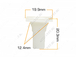 Клипса пластм. крепежная Т-2051 (1021) (уп.25шт)