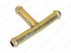 Штуцер тройник елка сталь/цвет.мет