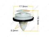 картинка Клипса пластм. крепежная Т-3021 (083/K-075/083)  (уп.25шт)