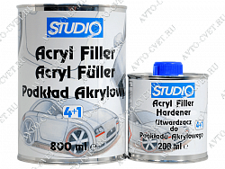 Грунт акриловый 2К 4+1 Studio (0,8л+0,2л) (комплект) "Novol"