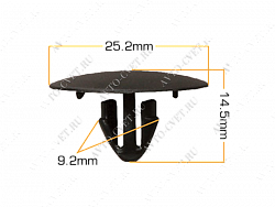 Клипса пластм. крепежная Т-3017 (307) (уп.25шт)