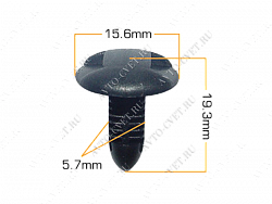 Клипса пластм. крепежная Т-3010 (497) (уп.25шт)