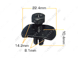 картинка Клипса пластм. крепежная Т-0016 (703)  (уп.25шт)