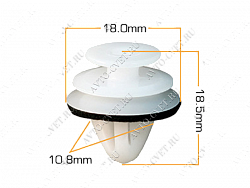 Клипса пластм. крепежная Т-3015 (304)  (уп.25шт)