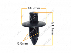 Клипса пластм. крепежная Т-1033 (034/K-034)  (уп.25шт)