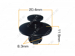 Клипса пластм. крепежная Т-0023 (706)  (уп.25шт)