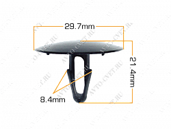 Клипса пластм. крепежная Т-3064 (010) (уп.25шт)