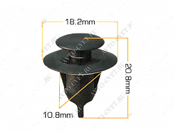Клипса пластм. крепежная Т-3091 (2228) (уп.25шт)