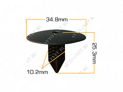 Клипса пластм. крепежная Т-3182 (037) (уп.25шт)