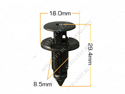 Клипса пластм. крепежная Т-1074 (2227)  (уп.25шт)