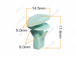 Клипса пластм. крепежная Т-3086 (1067) (уп.25шт)