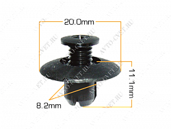 Клипса пластм. крепежная Т-0004 (007)(уп.25шт)