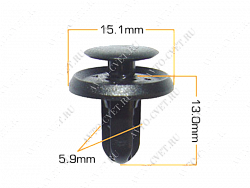 Клипса пластм. крепежная Т-1097 (835) (уп.25шт)