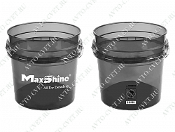 Ведро для детейлинга, прозрачное, черное Detailing Bucket MaxShine